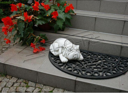 Garten Dekoration Hund Statue Skulptur Figuren Skulpturen Designer